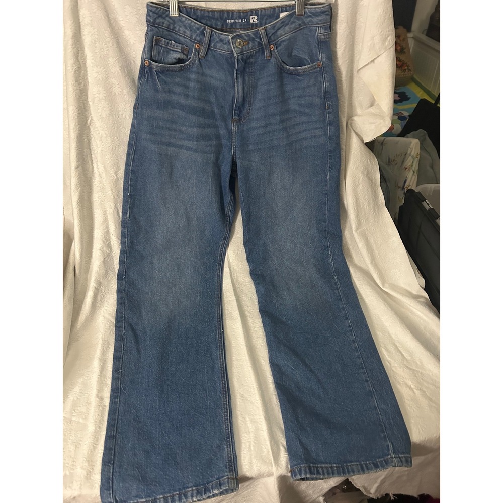 Forever 21 Cropped Y2K" 90s fit Premium Denham High Rise Straight Leg Size 27